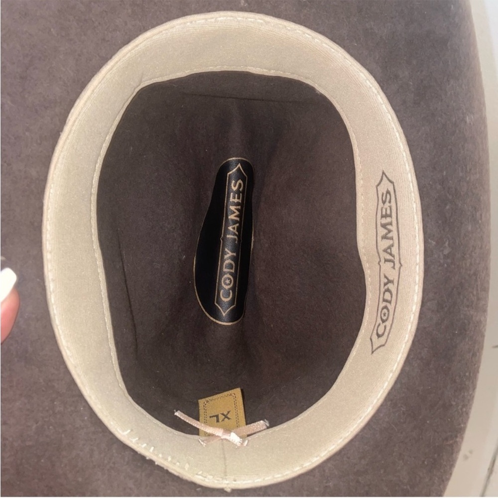 Brown Wide-Brimmed Fedora Hat - Picture 4 of 5
